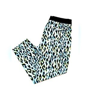 BCBG MAXAZRIA LEOPARD PRINT PANTS